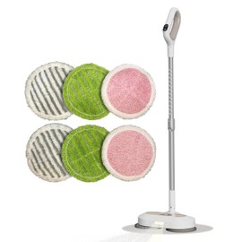 Impecca Electric Mop, Cordless Spinning Mop with Dual Motor with LED Headlights, 3-Set of Spin mops Water Tank for Multi-Surface, Self-Propelled, Lightweight