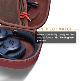 LTGEM EVA Hard Case for JBL Live 770NC/660NC/650BT/460NC/670NC/400BT/500BT and JBL Tune 770NC/710BT/720BT/760NC/700BT/750BT/510BT/660NC/520BT/500/Tour One/E45BT Bluetooth Wireless Headphone(Brown)