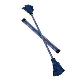 Z-STIX - Juggling Flower Sticks - Festival Series - Professional Grade - Devil Sticks & 2 Hand Sticks - Suitable for All Levels - Hand Made & Ultra Sticky - Mosquito Size - Blue Tie Dye