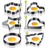6 Shape Non-Stick Egg Rings Cooking Egg Fried Pancake Omelets