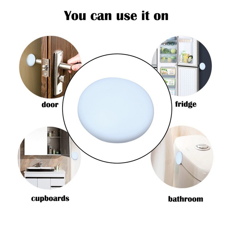 Wall Protectors from Door Knobs-Efbock White Silicone Door Stoppers Wall