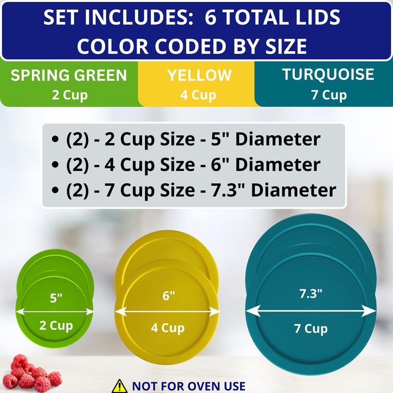 2, 4 & 7 Cup Spring Green, Yellow, Turquoise Replacement