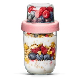 ComSaf 1-Pack 16 oz Overnight Oats Containers with Lids