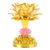 LED Multicolor Buddhist Lotus Lamp with 13 Different Buddhist Songs