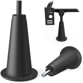 6 Pcs 5'' High Rise Bed Frame Risers, Heavy Duty Stem Bed Frame Feet with Socket Sleeve to Replace,Lift by 5 Inches (Fits Both ½ inch and 3/8 inch Inside Diameter Bed Frame Feet)