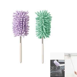 Pack of 2 Telescopic Duster with Microfibre - Washable, Extendable up to 71 cm, for Car Interiors, Blankets, Furniture & More