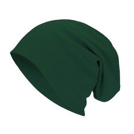 Unisex Slouchy Beanie Cotton Lightweight Beanie Hat Skull Cap Night Sleep Hat Hip-Hop Hat Green