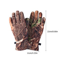 BESPORTBLE Hunting Gloves Camouflage Gloves Waterproof Winter Warm Fleece Full Finger Hunting Gloves Equipment for Hunting Skiing Riding 1 Pair (M)