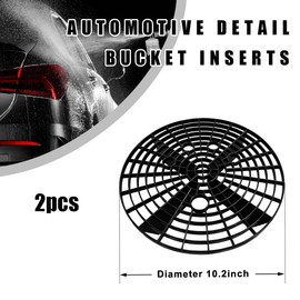 Sylvil 2 PCS Car Wash Bucket Insert, Dirt Guard Bucket Insert Helps Remove Dirt Debris Washing Kit, Detail Grit Trap Filter Cleaning Tool Fits 3-5 Gallon Bucket, Car Accessories (Black)