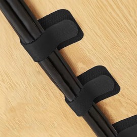 40 PCS Self Adhesive Hook and Loop Cable Ties with Adhesive Backing, 1x4 Inch Reusable Cord Organizers for Under Desk, Home Office, Kitchen, Cable Management Straps (Black)