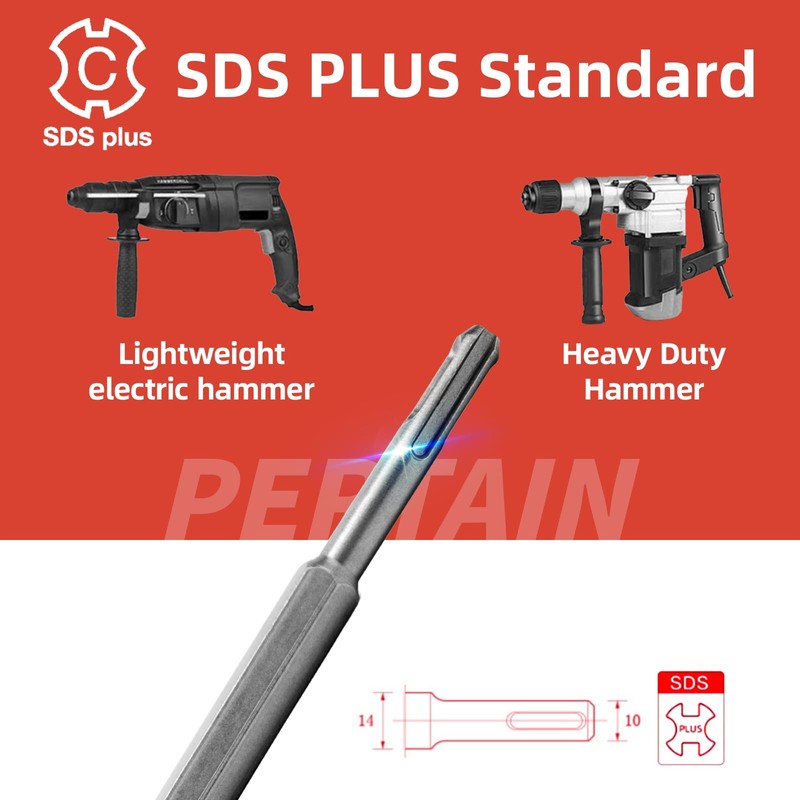 Hollow Chisel SDS Plus Hardened Channel Chisel 14 x 250