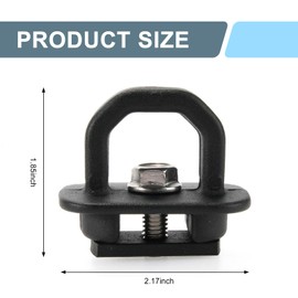 Arwrilt 4 PCS Car Tie Down Anchors, Metal Truck Bed Tie Down Anchors, Truck Bed Side Wall Anchor with Wrench, Compatible with 07-23 Chevy Silverado/GMC Sierra, 15-23 Chevy Colorado/GMC Canyon (Black)