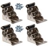 Pack of 4 Hinges Heavy Duty Adjustable 90 Degrees, Self-Locking