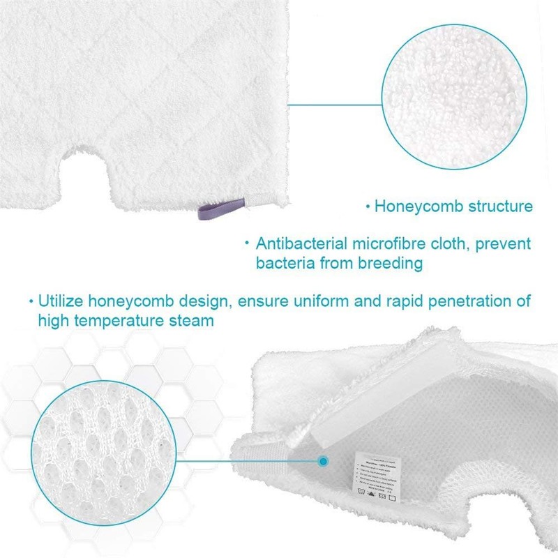 Turbokey 3pcs Euro-Pro Cleaning Mop Pads Replacement Double-Sided XL Microfiber