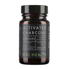 KIKI Health - Activated Charcoal 300mg - Made from 100% Pure Coconut Shells - Contributes to Reducing Excessive Flatulence After Eating - Natural Teeth Whitener - 50 Capsules
