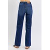 Judy Blue Women's Mid Rise Tummy Control Straight Jeans, Stretch