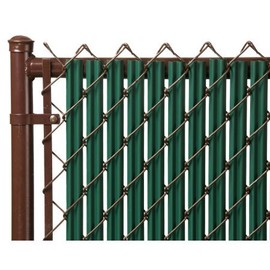 Proudly Made in The USA! - Ridged Slat Single Wall Bottom Locking Slat Depot Privacy Slat for 3', 4', 5', 6', 7' and 8' Chain Link Fence (4ft, Green)