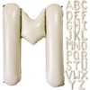 Cream White Letter M Balloons, 40 Inch Giant Letter Balloons