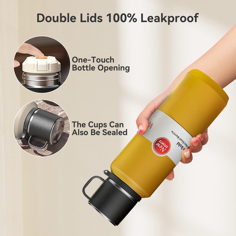 GENDLTHIJ Stainless Steel Insulated Tea Infuser Bottle, Vacuum Insulated Water