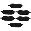 KOMBIUDA 6pcs Contoured Eye Masks with Strap Blackout Sleeping Masks