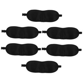 KOMBIUDA 6pcs Contoured Eye Masks with Strap Blackout Sleeping Masks for Men and Women Light Blocking for Airplane Nap and Night Use