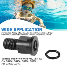 R0557100 Pressure Gauge Adapter Replacement for Zodiac Jandy CS/CJ Series Cartridge Filter