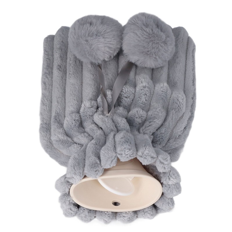 Hot Water Bag PVC Plush Fabric Cover Wide Mouth Design