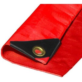 12' x 20' Heavy Duty Premium Red Poly Tarp 12 Mil Thickness
