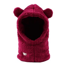 Baby Girls Winter Hat Boys Warm Scarf Hat Kids Thick Earflap Hood Cap with Ear 6M-7T (Rose Red,M)