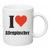 Reifen-Markt Kaffeetasse I Love Affenpinscher Keramik Höhe 9,5cm ? 8cm
