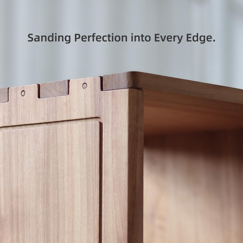 Solid Wood Corner Shelf, Square Bookcase Cube Tower, Stationary Shelves