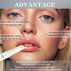Soelegant Unidades De Exfoliante Labial De Cúrcuma Para Labios Oscuros, Bálsamo Labial Hidratante Para Fumadores, Bálsamo Labial Exfoliante, Crema Correctora De Labios Oscuros, Exfoliante Labial Para