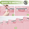 WONICY Extra Long No Hook Shower Curtain with Snap in
