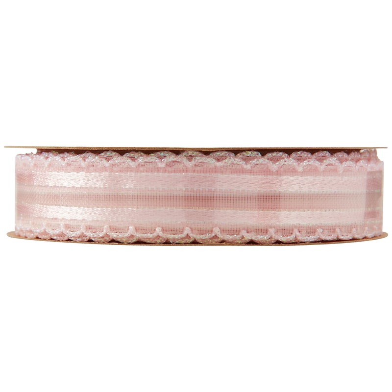 Berwick Offray 147151 5/8" Wide Satin and Sheer Craft and