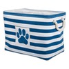 Bone Dry Pet Storage Collection Striped Paw Patch Bin, Large