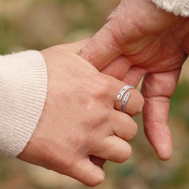 JXJL Silver Adjustable Ring Inspirational Jewelry S925 Sterling Wrap Open Ring for family and dad - （I am the storm）