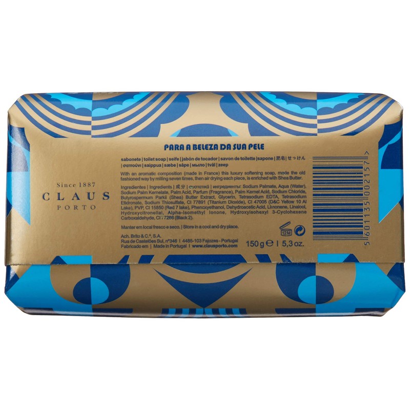 Claus Porto Deco Bath Soap, Lime Basil, 5.3 oz