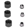 6Pcs Router Collet Adapter Carbon Steel 6mm 6.35mm 8mm Set