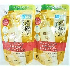 Hada Labo Gokujun Hyalurongerie Refill, Beauty Serum, Unscented, 5.1 fl oz (150 ml) x 2 Packs