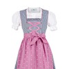 Isar-Trachten Girls' Dirndl Navy Pink with Blouse, Navy, 80, navy
