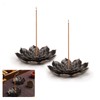 2-Pack Lotus Incense Holders, Detachable 6-Hole Brass Burner for Stick,