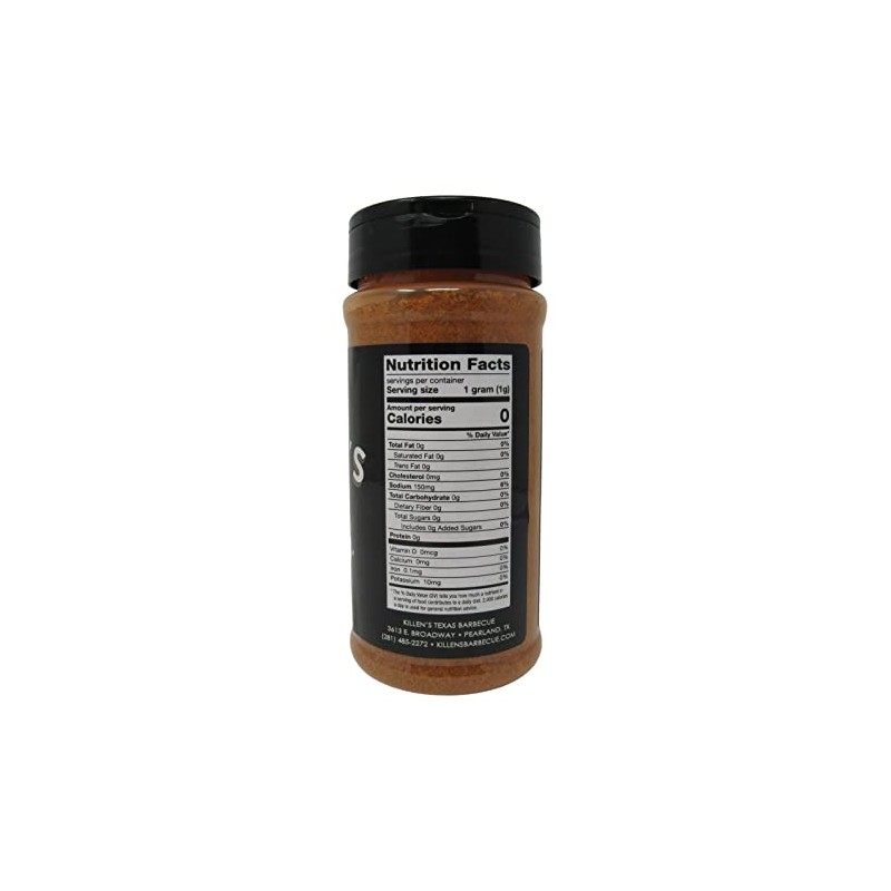 Killen's Killens Gourmet Pork BBQ Rub, One 12.5 Ounce Shaker