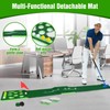 KEMLDIVS Golf Putting Game Set, Detachable Golf Putting Green Mat
