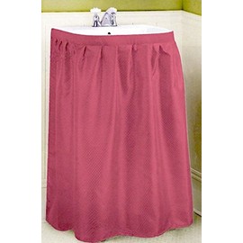 DI Home & Style Fabric Sink Skirt Mosaic Stitch Red