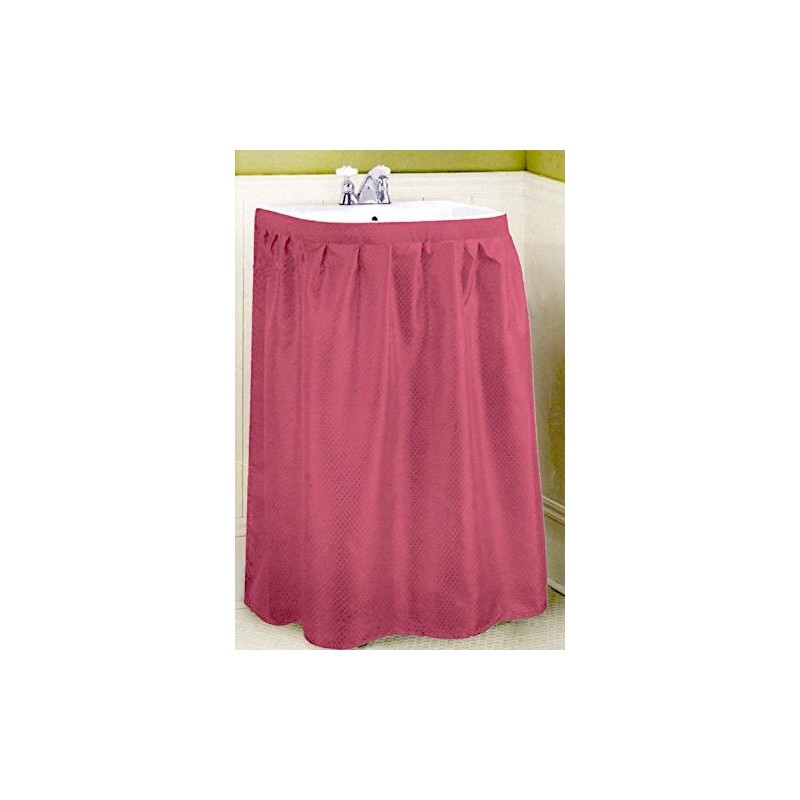 DI Home & Style Fabric Sink Skirt Mosaic Stitch Red