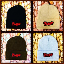 THE CLASH BLACK PATCHED BEANIE ( ALSO OTHER COLORS )  NECKLACE