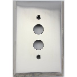 Polished Nickel 1 Gang Push Button Light Switch Wall Plate