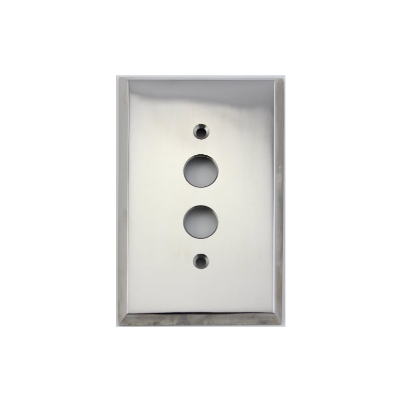 Polished Nickel 1 Gang Push Button Light Switch Wall Plate