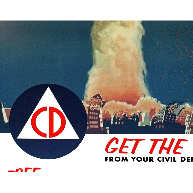 1955 Civil Defense Radioactive Fallout Training Vintage Poster