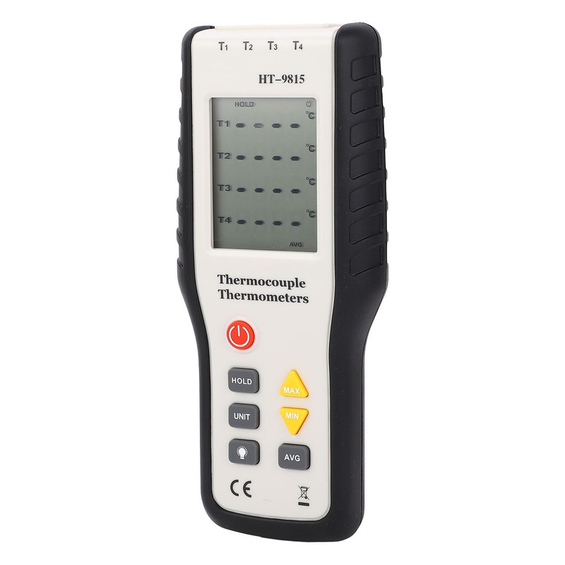 Thermometer High Accuracy Digital Display 4 Channel Portable Thermocouple Thermometer